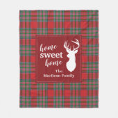 Kerstfeestdag thuis Sweet MacBean Tartan Fleece Deken (Voorkant)