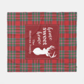 Kerstfeestdag thuis Sweet MacBean Tartan Fleece Deken (Voorkant (Horizontaal))