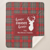 Kerstfeestdag thuis Sweet MacBean Tartan Sherpa Deken (Voorkant)