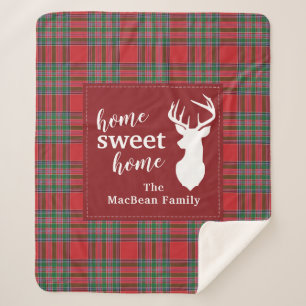 Kerstfeestdag thuis Sweet MacBean Tartan Sherpa Deken