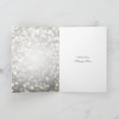 Kerstfeestdag | Tijdlijnen Zilver Manuscript Feestdagen Kaart (Binnen)