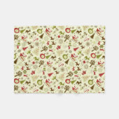 Kerstfeestdag tradities fleece deken (Voorkant (Horizontaal))