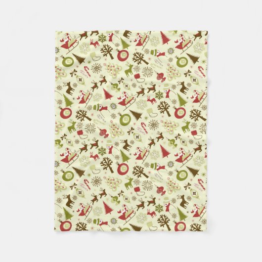 Kerstfeestdag tradities fleece deken (Voorkant)