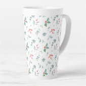 Kerstfeestdag, traditioneel Waterverf Latte Mok (Rechterhoek)