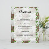 Kerstfeestdag Tropisch Thlekte Restaurantmenu (Staand voorkant)