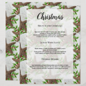 Kerstfeestdag Tropisch Thlekte Restaurantmenu (Voorkant / Achterkant)