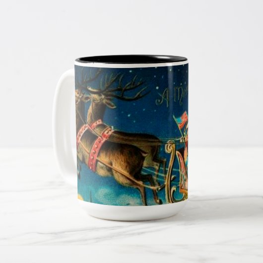  kerstfeestdag tweekleurige koffiemok (Voorkant links)