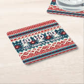 Kerstfeestdag Ugly Sweater Party Kartonnen Onderzetters (Schuin)