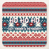 Kerstfeestdag Ugly Sweater Party Kartonnen Onderzetters (Voorkant)