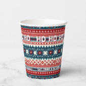 Kerstfeestdag Ugly Sweater Party Papieren Bekers (Achterkant)