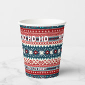 Kerstfeestdag Ugly Sweater Party Papieren Bekers (Voorkant)