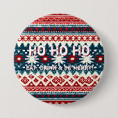 Kerstfeestdag Ugly Sweater Party Ronde Button 7,6 Cm (Voorkant)