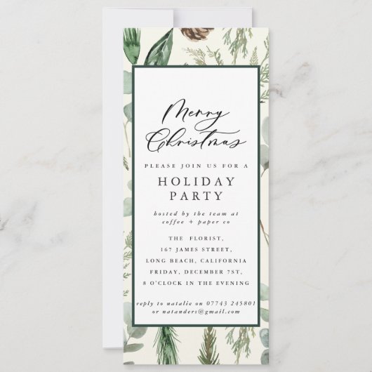 kerstfeestdag Uitnodiging (Voorkant)