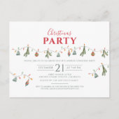 Kerstfeestdag Uitnodiging Briefkaart (Voorkant)