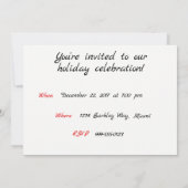 kerstfeestdag Uitnodiging Dachshund-ontwerp (Achterkant)