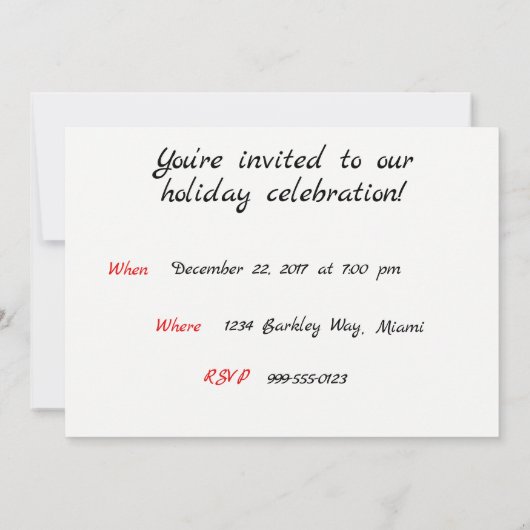 kerstfeestdag Uitnodiging Dachshund-ontwerp (Achterkant)