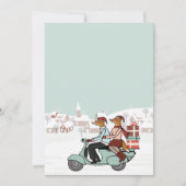 Kerstfeestdag uitnodiging - Foxes Ride a Vespa (Voorkant)