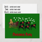 Kerstfeestdag Uitnodiging Greyhounds (Voorkant / Achterkant)