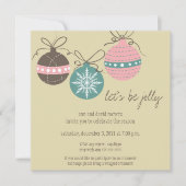 Kerstfeestdag uitnodiging in tan (Voorkant)