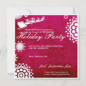 Kerstfeestdag Uitnodiging kerstman en rendier uit (Voorkant)