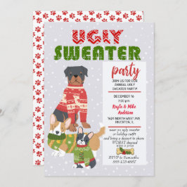 Kerstfeestdag uitnodiging voor Ugly Sweater Party