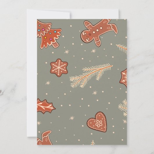 Kerstfeestdag Uitnodigingskaart Kaart (Achterkant)