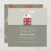 Kerstfeestdag Uitnodigingskaart Kaart (Voorkant / Achterkant)