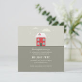 Kerstfeestdag Uitnodigingskaart Kaart (Staand voorkant)