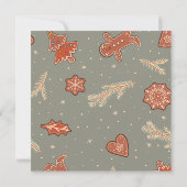 Kerstfeestdag Uitnodigingskaart Kaart (Achterkant)