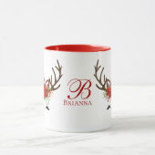 Kerstfeestdag - Unicorn Deer 2Tone Red Mok (Midden)