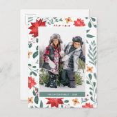 kerstfeestdag | Vakantieknopkaart Feestdagenkaart (Voorkant / Achterkant)