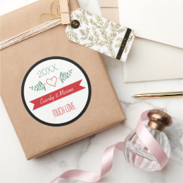 Kerstfeestdag van de Review van een jaar Ronde Sticker