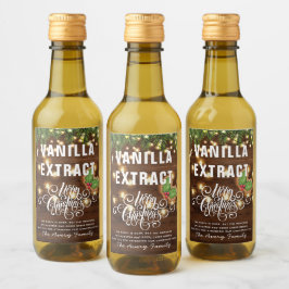 Kerstfeestdag Vanilla Extract Favor Wijn Etiket