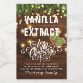 Kerstfeestdag Vanilla Extract Favor Wijn Etiket (Enkel label)