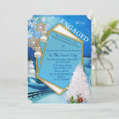 kerstfeestdag Verloving Kaart (Staand voorkant)