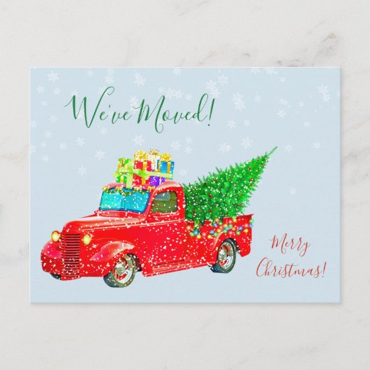 Kerstfeestdag Verplaatsende aankondiging We zijn v (Voorkant)