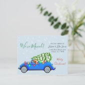 Kerstfeestdag Verplaatsende aankondiging We zijn v (Staand voorkant)