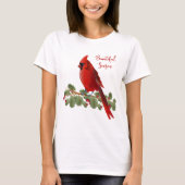 Kerstfeestdag verraad rood kardinaal voor vrouwen t-shirt (Voorkant)