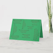 Kerstfeestdag Verse Green Fancy Folded Kaart (Voorkant)