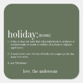 Kerstfeestdag Vierkante Sticker (Voorkant)