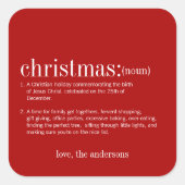 Kerstfeestdag Vierkante Sticker (Voorkant)