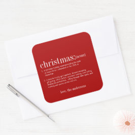 Kerstfeestdag Vierkante Sticker