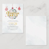 kerstfeestdag visitekaartje (Voorkant / Achterkant)