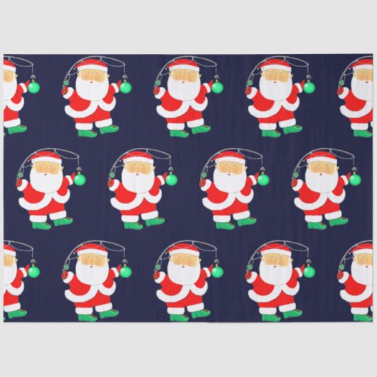 Kerstfeestdag Vist Tissuepapier (Voorkant)