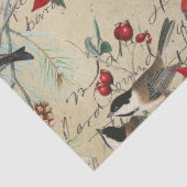 Kerstfeestdag vogel en poinsettia ontkoppeling tissuepapier (Detail)