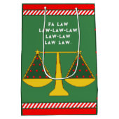 Kerstfeestdag voor advocaten medium cadeauzakje (Achterkant)