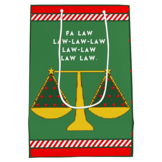 Kerstfeestdag voor advocaten medium cadeauzakje (Achterkant)