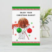 Kerstfeestdag voor Basketball Kaart (Staand voorkant)