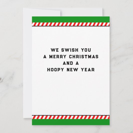 Kerstfeestdag voor Basketball Kaart (Achterkant)