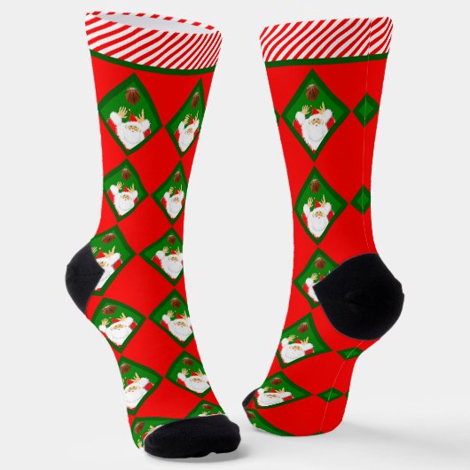 Kerstfeestdag voor Basketball Sokken (Gebogen)